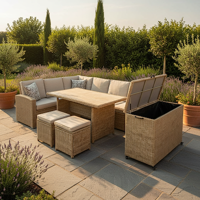 Wentworth Corner Lounge Set with Storage Box