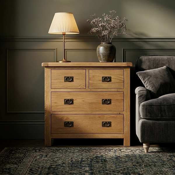 Zelah Oak 2 Over 2 Drawer Chest
