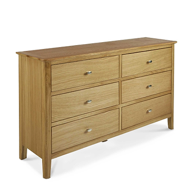 Alba Oak 6 Drawer Chest