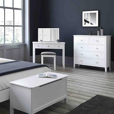Chester White Dressing Table Set