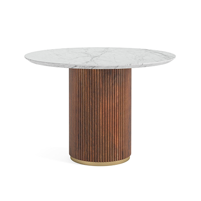 Milo Mango Round Fluted Dining Table
