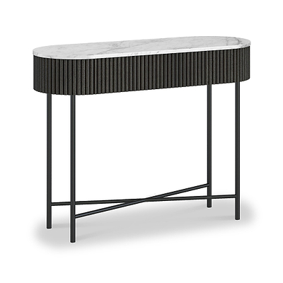 Milo Mango & Marble Fluted Console Table