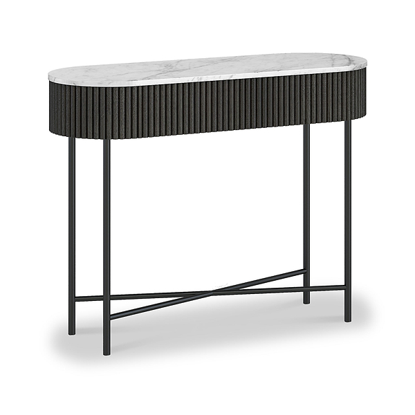 Milo Mango & Marble Fluted Console Table