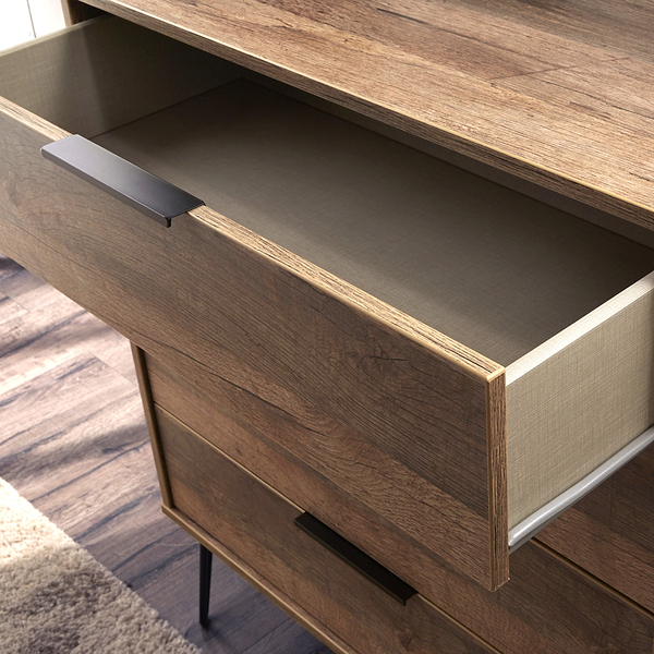 Moreno Rustic Oak 5 Drawer Chest
