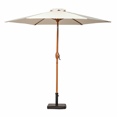 2.5m Wood-Look Aluminium Parasol