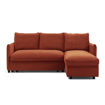 Thalia Velvet Corner Sofa Bed