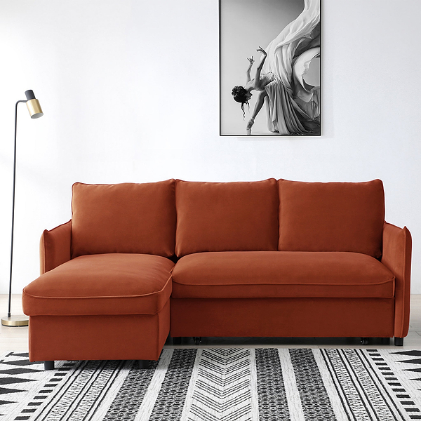 Thalia Velvet Corner Sofa Bed