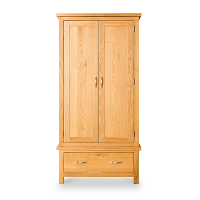 Newlyn Oak Double Wardrobe with Drawer