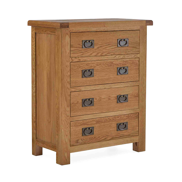 Zelah Oak 4 Drawer Chest