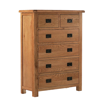 Zelah Oak 2 Over 4 Drawer Chest