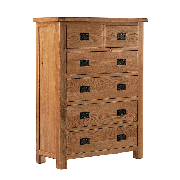 Zelah Oak 2 Over 4 Drawer Chest