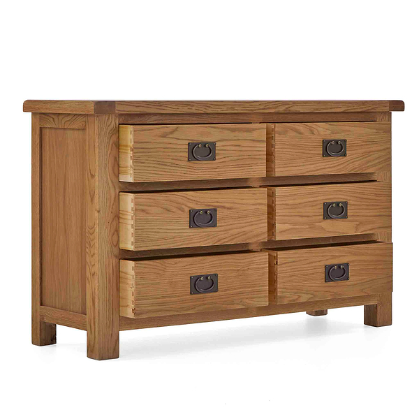 Zelah Oak 3+3 Drawer Chest