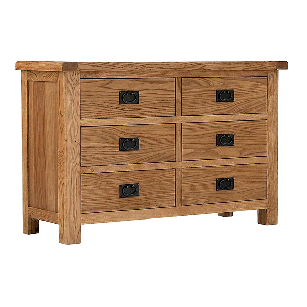 Zelah Oak 3+3 Drawer Chest