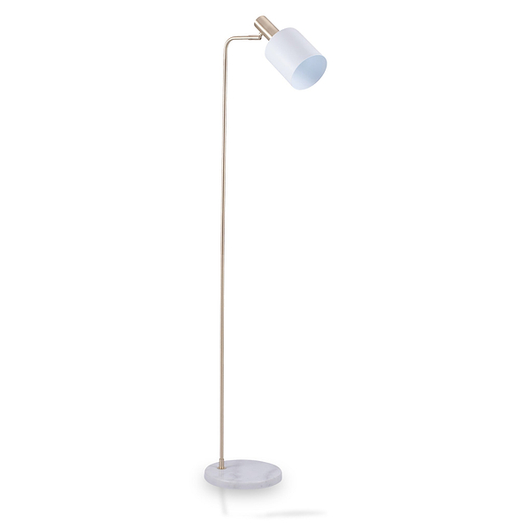 Biba Marble Footed White and Gold Retro Floor Lamp
