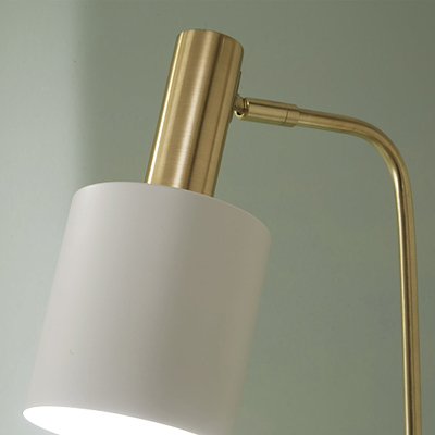 Biba Marble Footed White and Gold Retro Floor Lamp