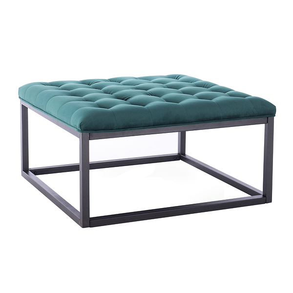 Adison Velvet Buttoned Footstool