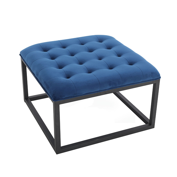 Adison Velvet Buttoned Footstool