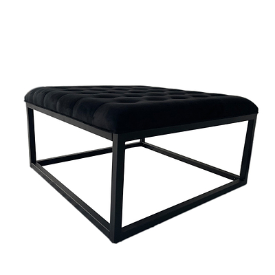 Adison Velvet Buttoned Footstool