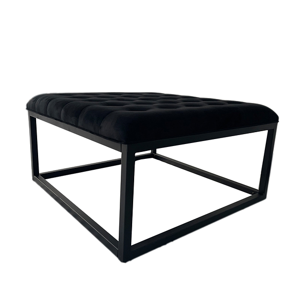 Adison Velvet Buttoned Footstool