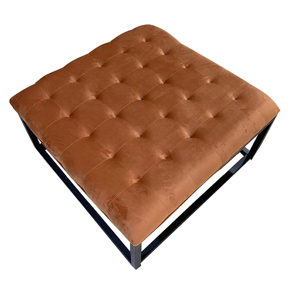 Adison Velvet Buttoned Footstool