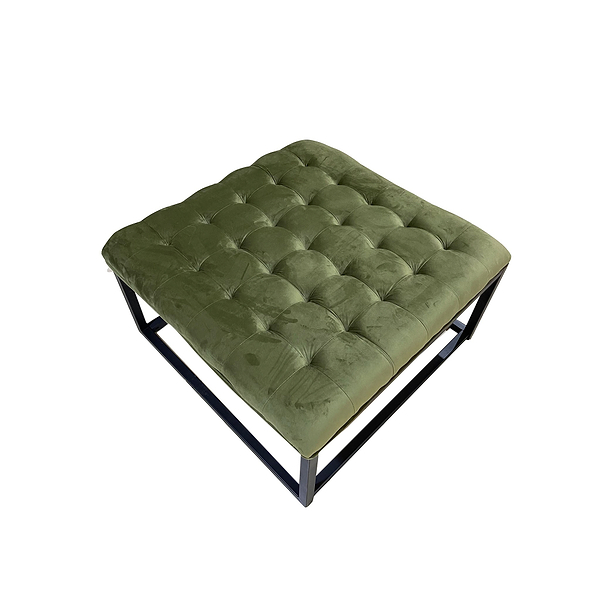 Adison Velvet Buttoned Footstool