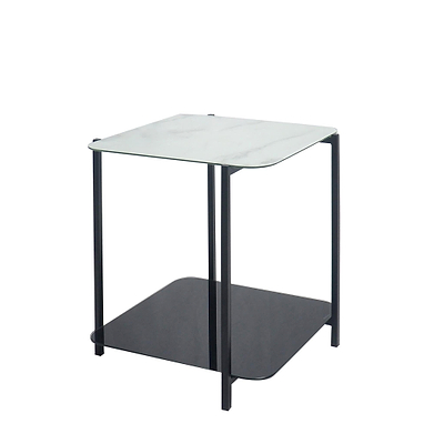 Adrian Marble and Glass Lamp Table