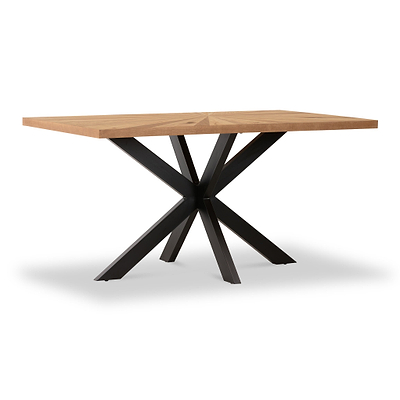 Sunburst Oak 150cm Rectangular Dining Table