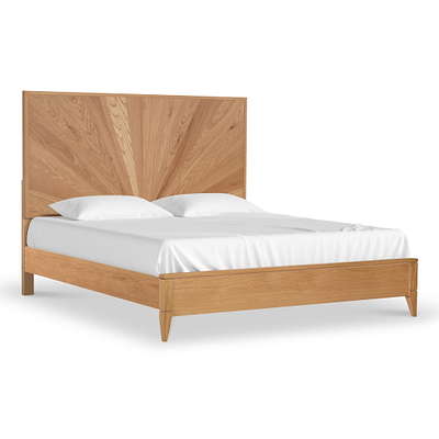 Sunburst Oak Bed Frame