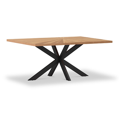 Sunburst Oak 180cm Rectangular Dining Table