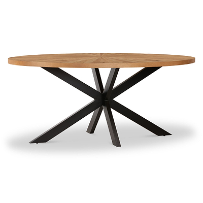 Sunburst Oak 180cm Ellipse Dining Table
