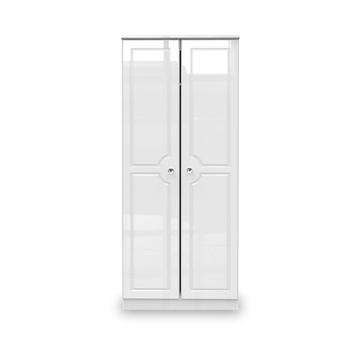 Kinsley White Gloss 2 Door Wardrobe