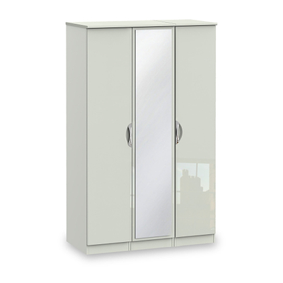 Beckett Gloss 3 Door Mirror Wardrobe