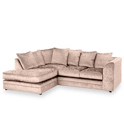 Tamara Crushed Velvet Chaise Sofa