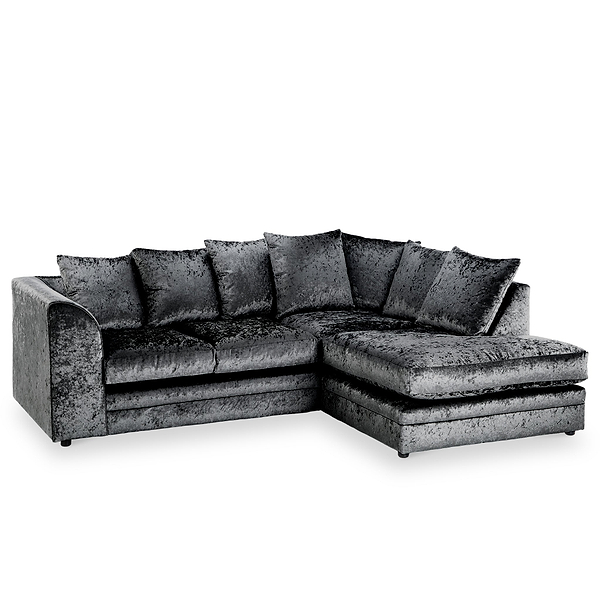 Tamara Crushed Velvet Chaise Sofa