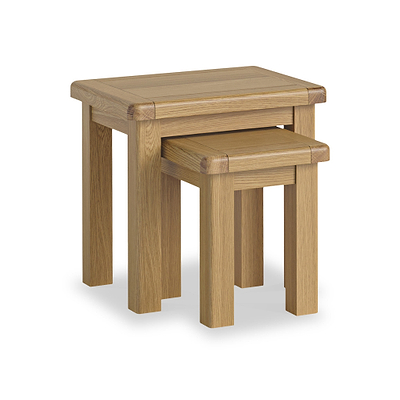 Portland Oak Nest of 2 Tables