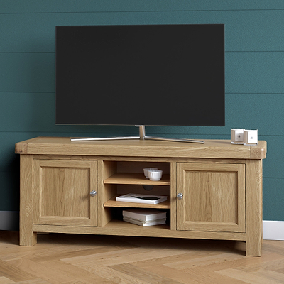 Portland Oak 140cm Wide TV Unit