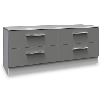 Blakely Grey and White 4 Drawer Storage Unit