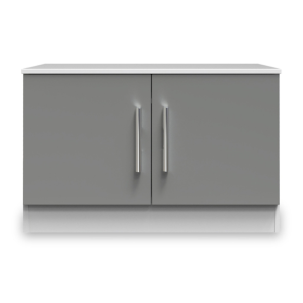 Blakely Grey and White Compact 2 Door TV Unit