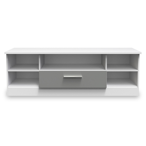 Blakely Grey and White Wide 1 Drawer TV Unit