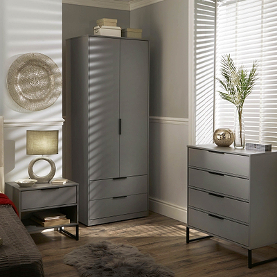 Hudson 2 Door 2 Drawer Wardrobe