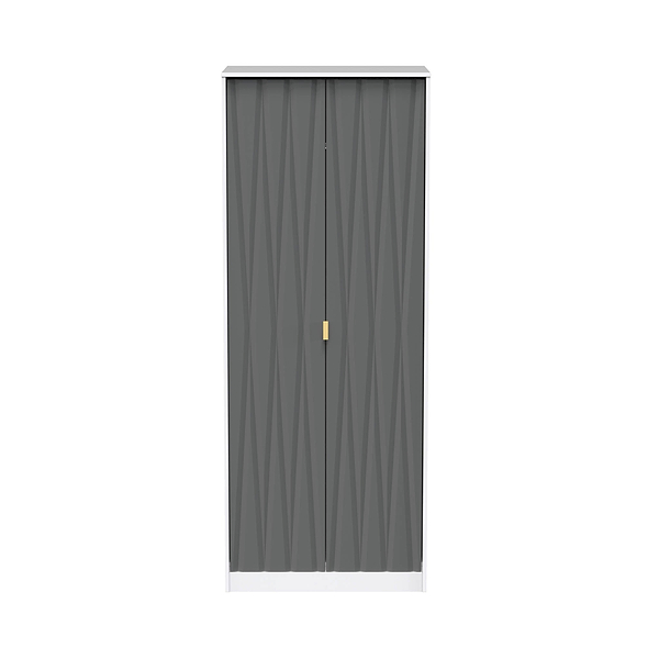 Geo Panelled 2 Door Wardrobe