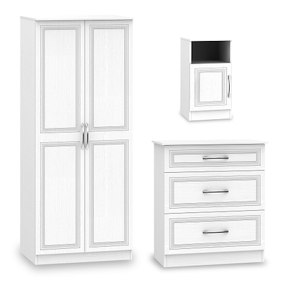 Killgarth White 3 Piece Bedroom Set