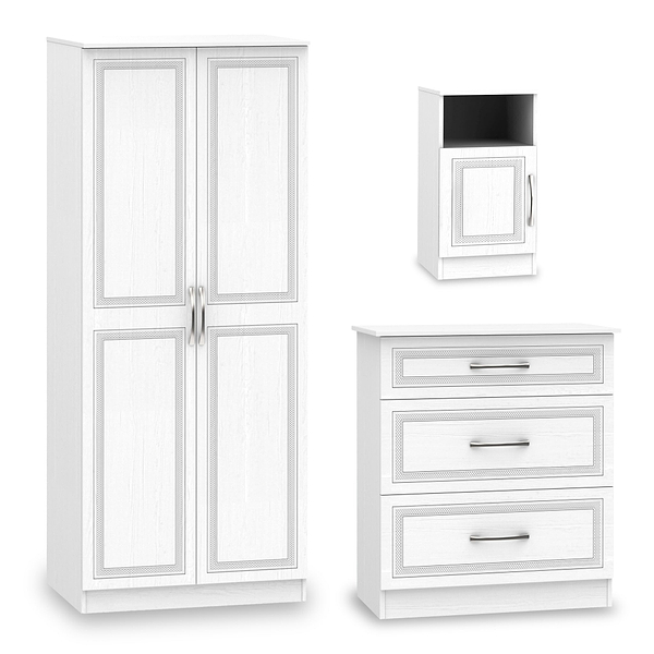 Killgarth White 3 Piece Bedroom Set