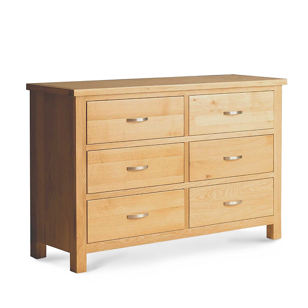 London Oak 3+3 Drawer Chest