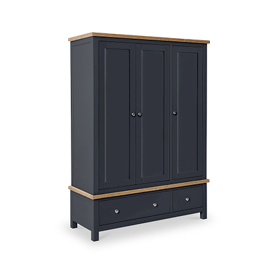 Farro Triple Wardrobe with Drawers