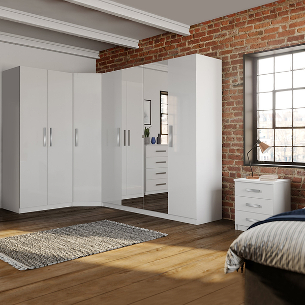 Meribel White 2 Door Wardrobe