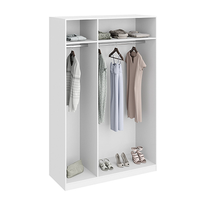 Bithlo White 3 Door Mirrored Wardrobe