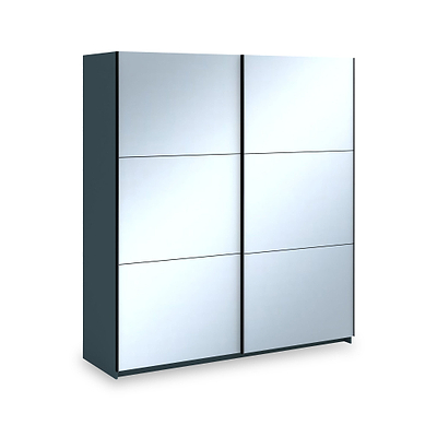 Holland 180cm Sliding Full Mirror Double Wardrobe