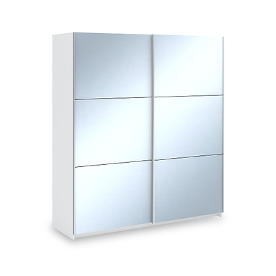 Holland 180cm Sliding Full Mirror Double Wardrobe