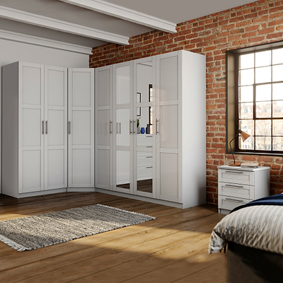 Bithlo White 2 Door Wardrobe